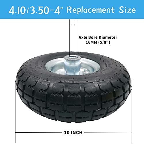 Hongfufu 10" Pneumatic Heavy-Duty Wheel For Hand Trucks & Lawn Mowers - Easy Installation