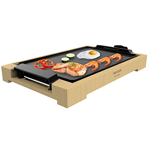 Cecotec Tasty&Grill 2000 Electric Bamboo Plancha with adjustable thermostat and large cooking surface