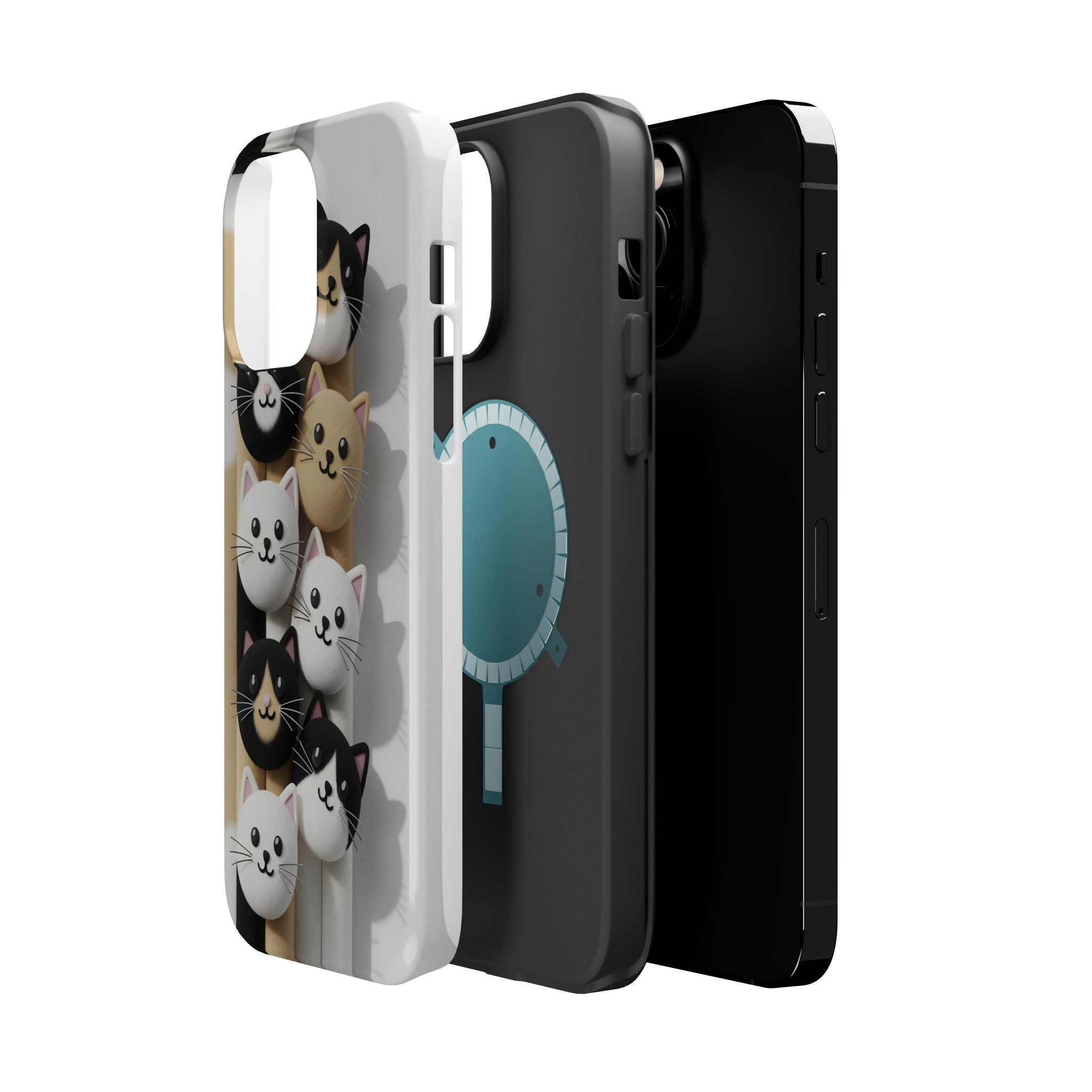 Cat-Themed Magnetic Impact-Resistant Phone Cases