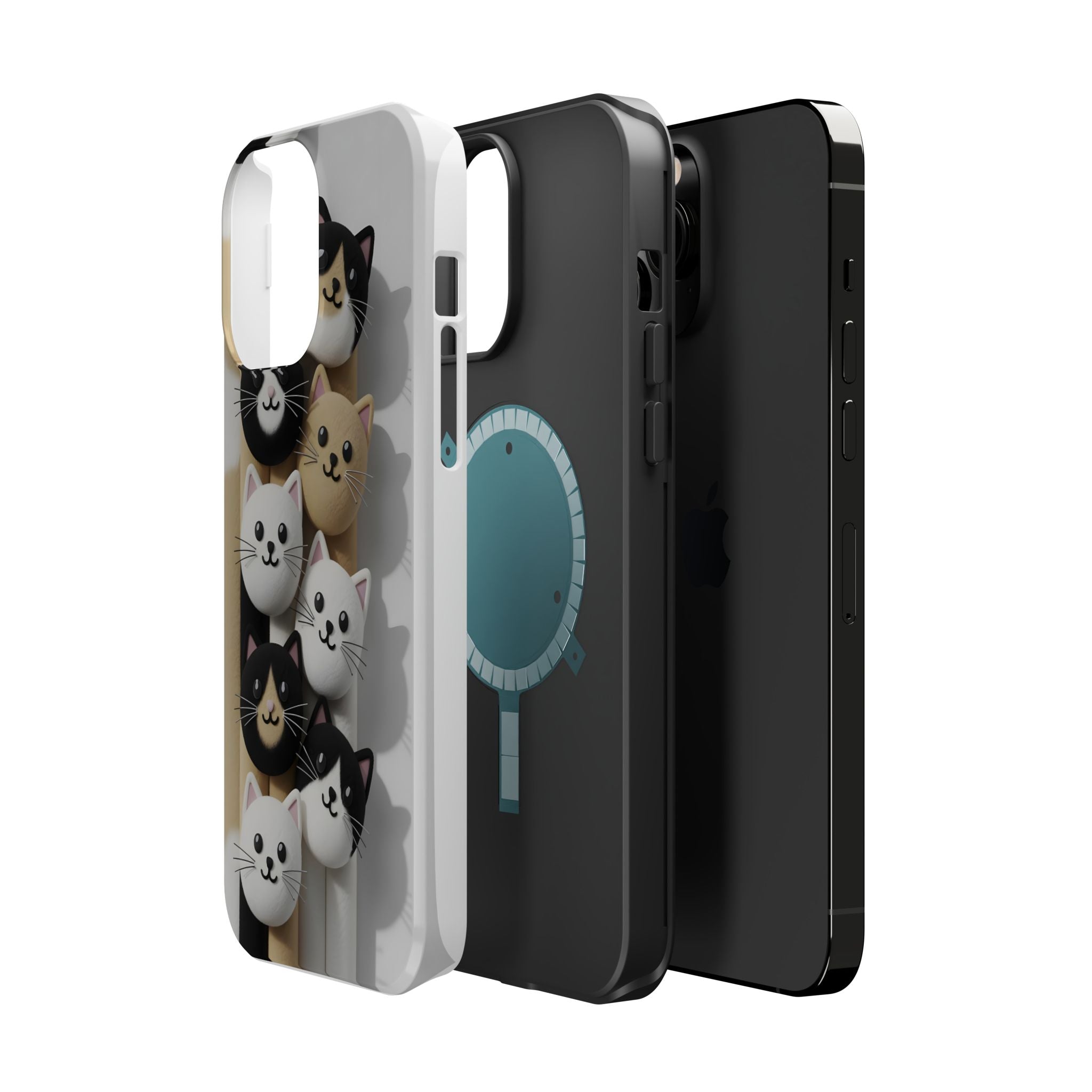 Cat-Themed Magnetic Impact-Resistant Phone Cases