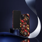 Christmas Red and Gold Phone Case - Tough Cases for Holiday Cheer