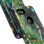 Whimsical Phone Case with Nature and Dog Artwork