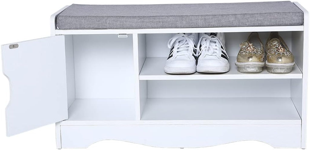 Heute Wooden Shoe Bench - Padded Seat