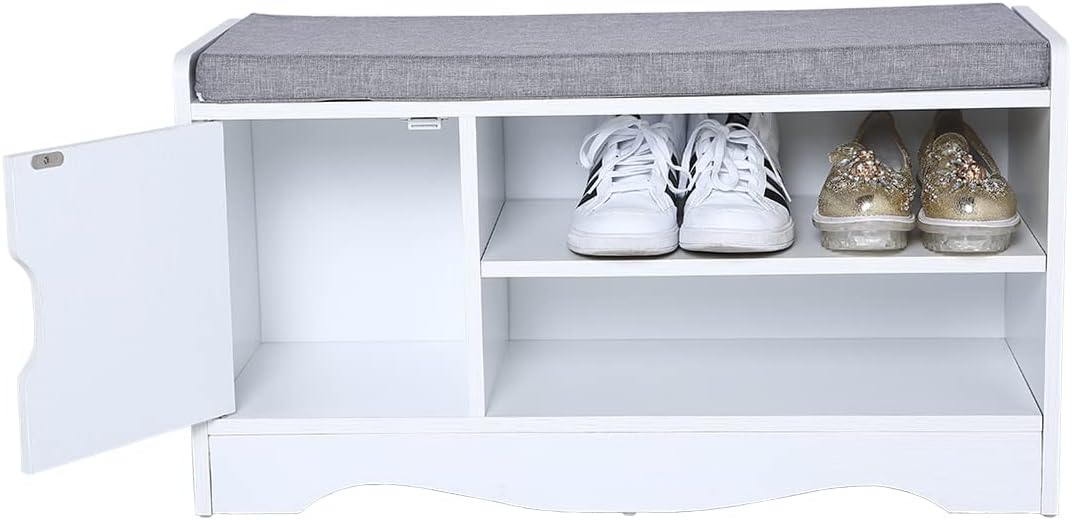 Heute Wooden Shoe Bench - Padded Seat