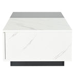 MURUL Marble Effect Veneer Two Door Coffee Table