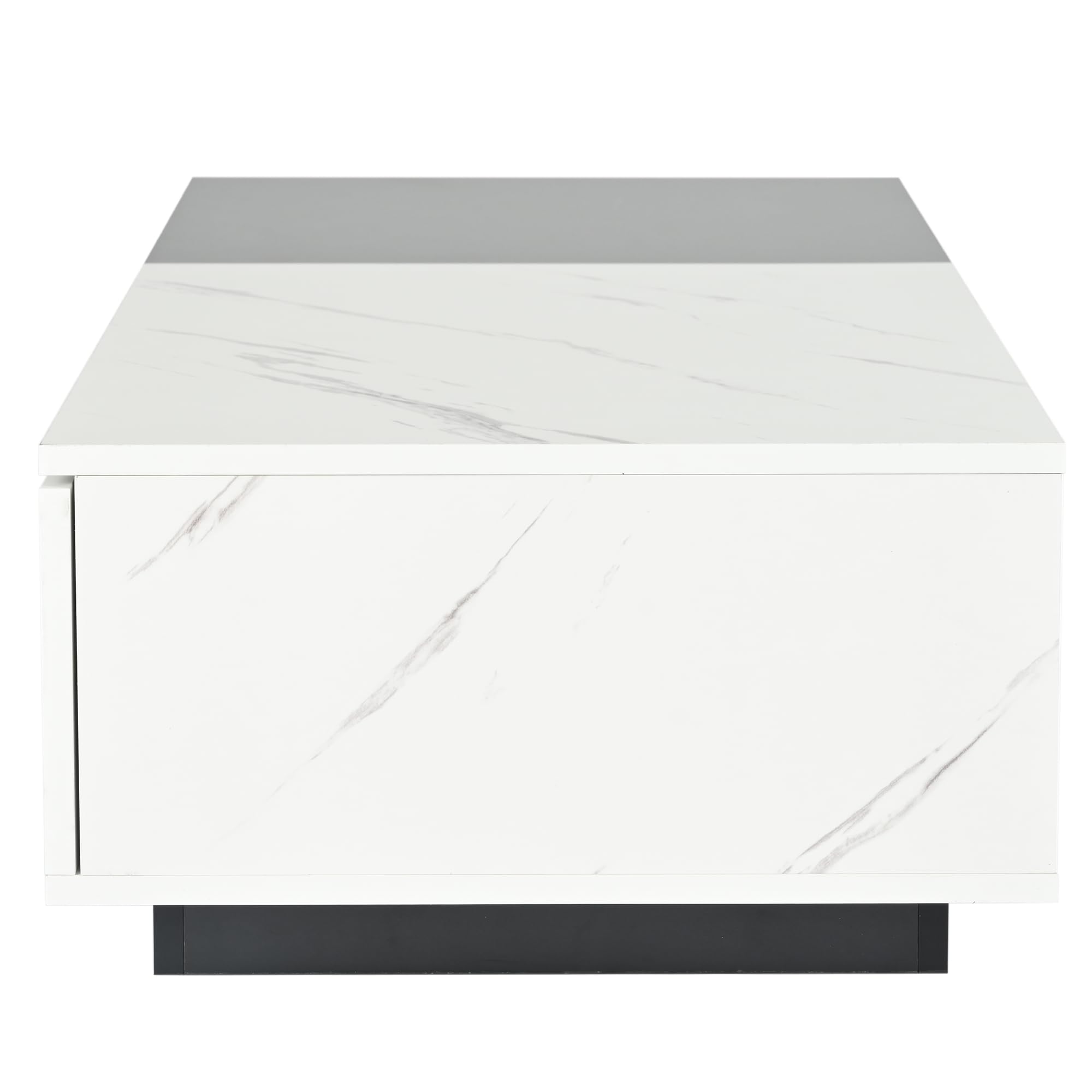 MURUL Marble Effect Veneer Two Door Coffee Table