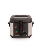 CREATE FRYER OIL PRO Oil Fryer featuring a grey transparent lid and stainless steel design