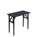 DlandHome Small Folding Table, Wooden Desk, Compact and Portable