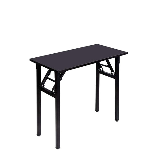 DlandHome Small Folding Table, Wooden Desk, Compact and Portable