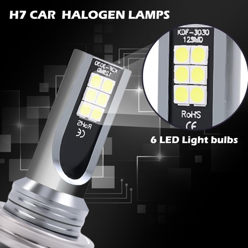 Generic Car Led Headlight Bulb H7 24W 6000K High Brightness