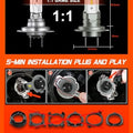 YPSNH H7 LED Bulbs with CSP technology, bright 6500K white light, compact design