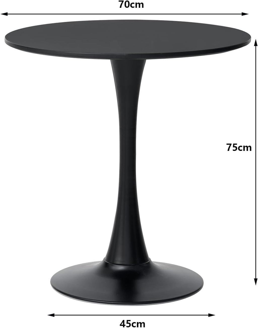 BenyLed 70 cm Round Dining Table