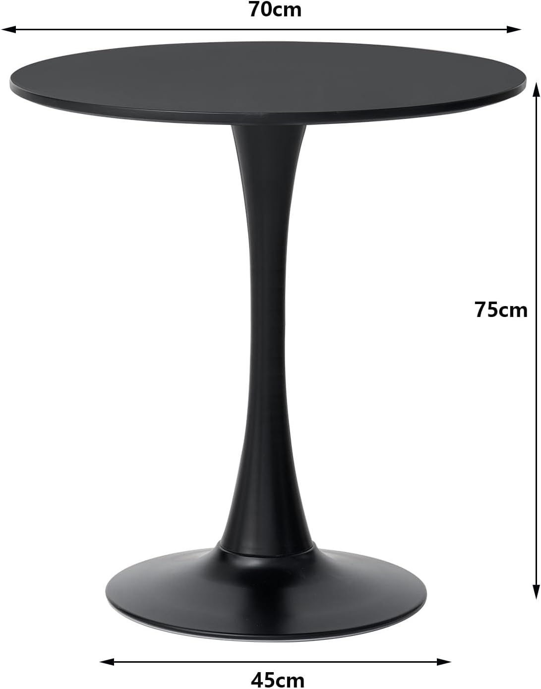 BenyLed 70 cm Round Dining Table