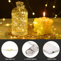 20 pack of 1M warm white battery operated fairy lights on a soft silver wire