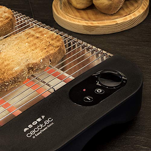 Cecotec Flat Toaster Turbo EasyToast Basic - Efficient 900W Toasting