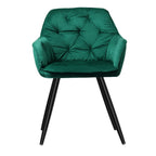Artiss Set of 2 Green Velvet Dining Chairs