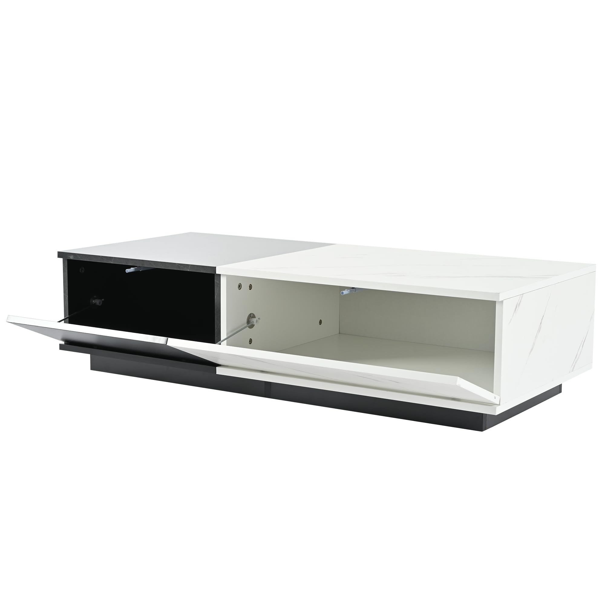 MURUL Marble Effect Veneer Two Door Coffee Table