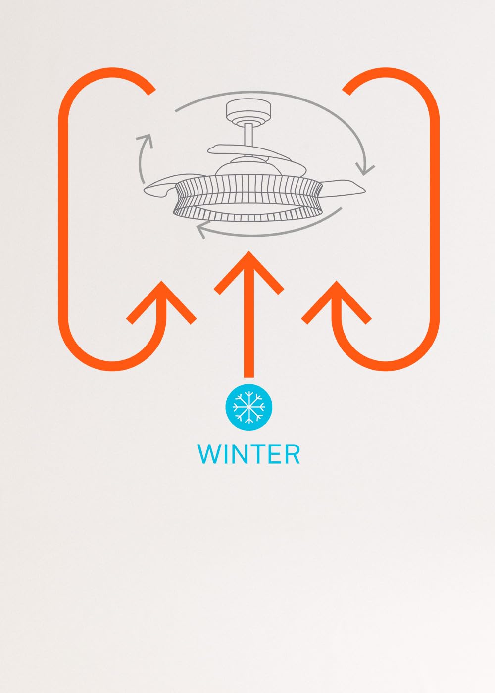 CREATE Wind Clear Ceiling Fan with White Light and Wicker Knot