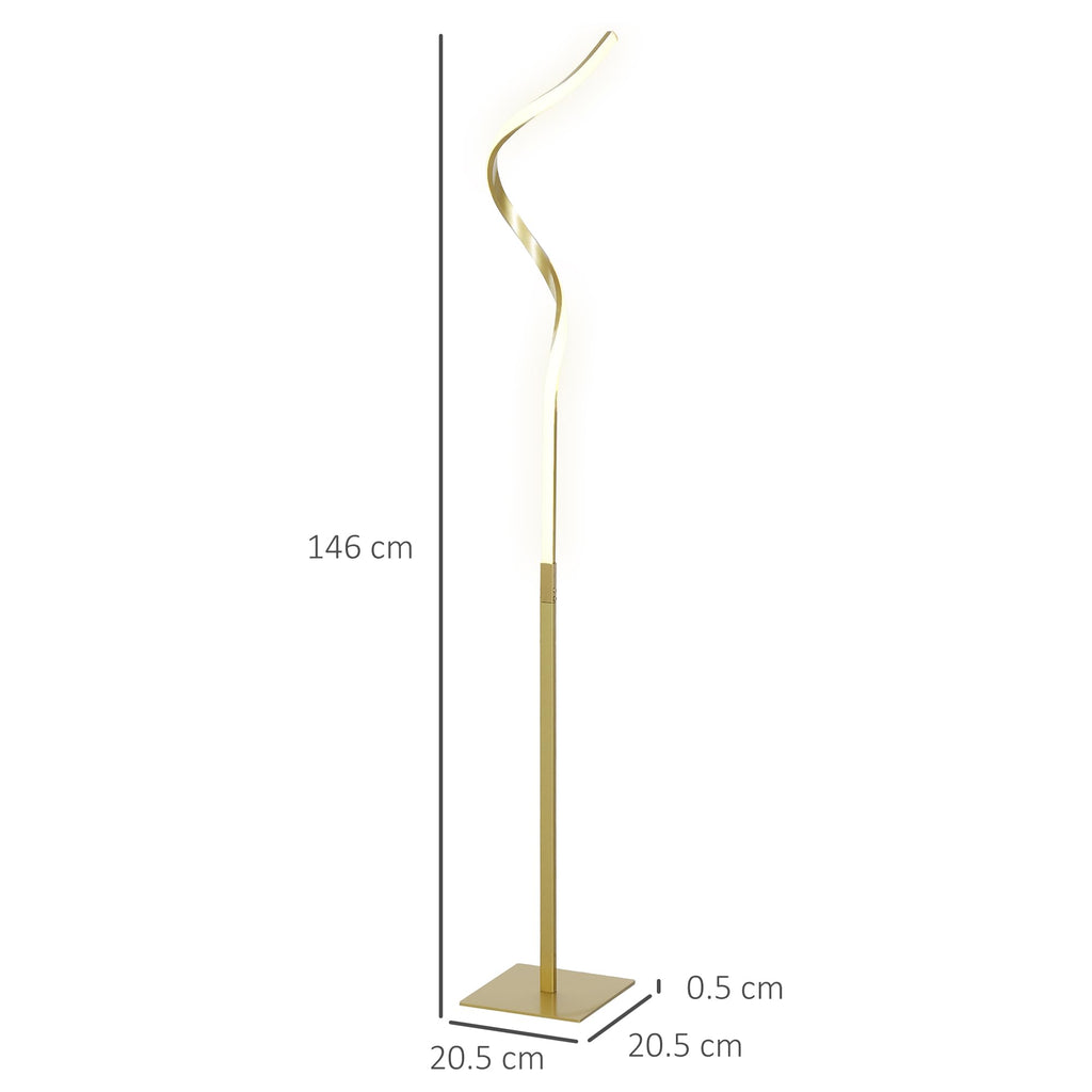 HOMCOM Modern Dimmable LED Floor Lamp with Adjustable Brightness