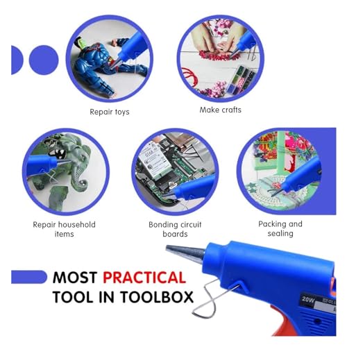 Generic Hot Glue Gun 20w With 7mm Glue Sticks - Lightweight and Easy to Use