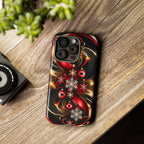 Christmas Red and Gold Phone Case - Tough Cases for Holiday Cheer