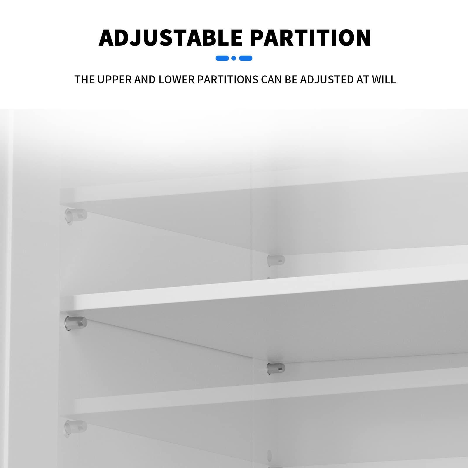 Lucn Pedestal Bathroom Cabinet with 2 Doors and Adjustable Shelf
