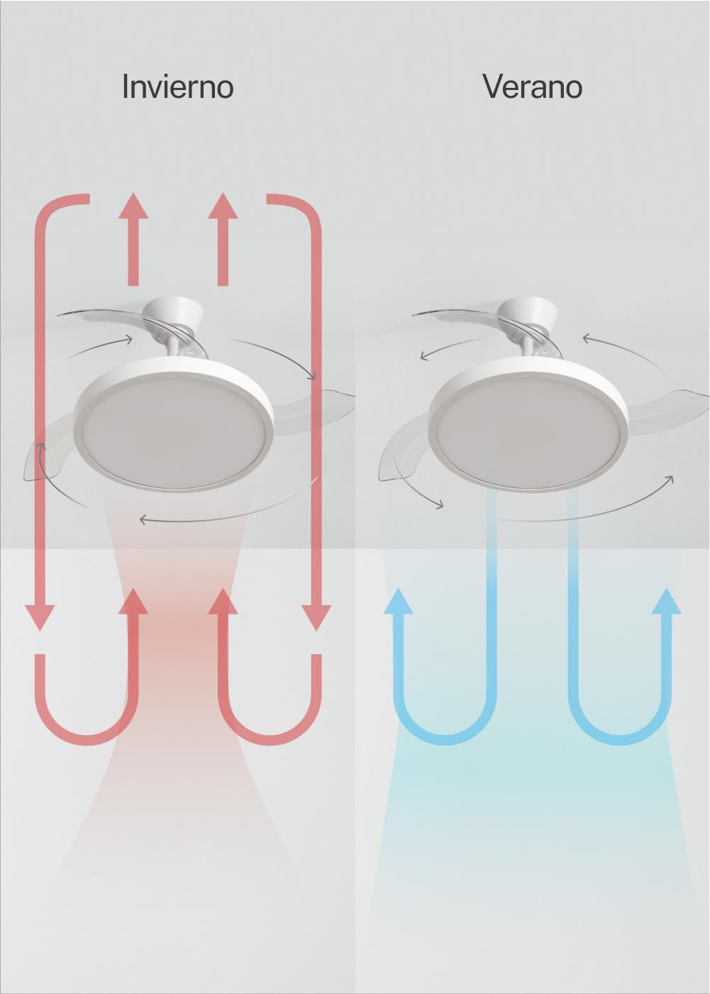 CREATE WIND CLEAR STUDIO S Ceiling Fan with White Light and Remote