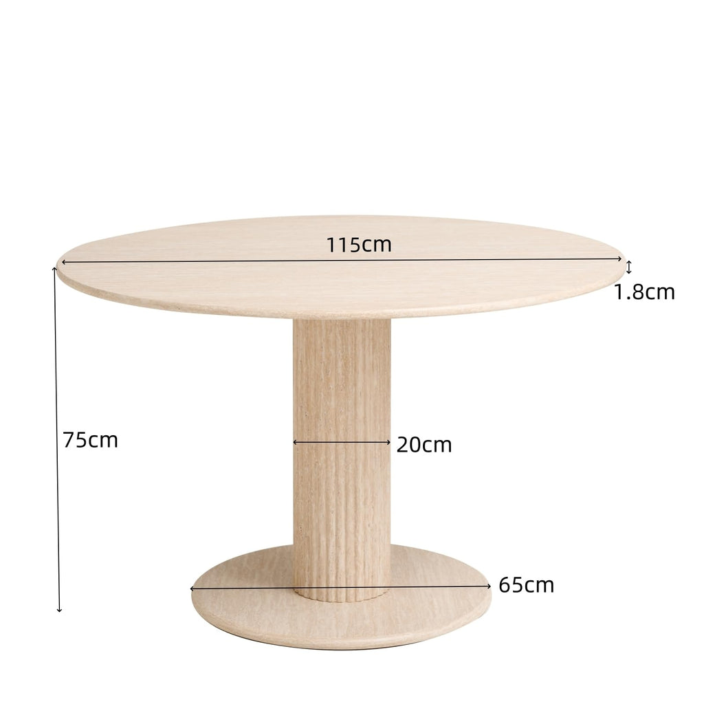 JZGORC Round Dining Table with Faux Marble Top