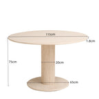 JZGORC Round Dining Table with Faux Marble Top