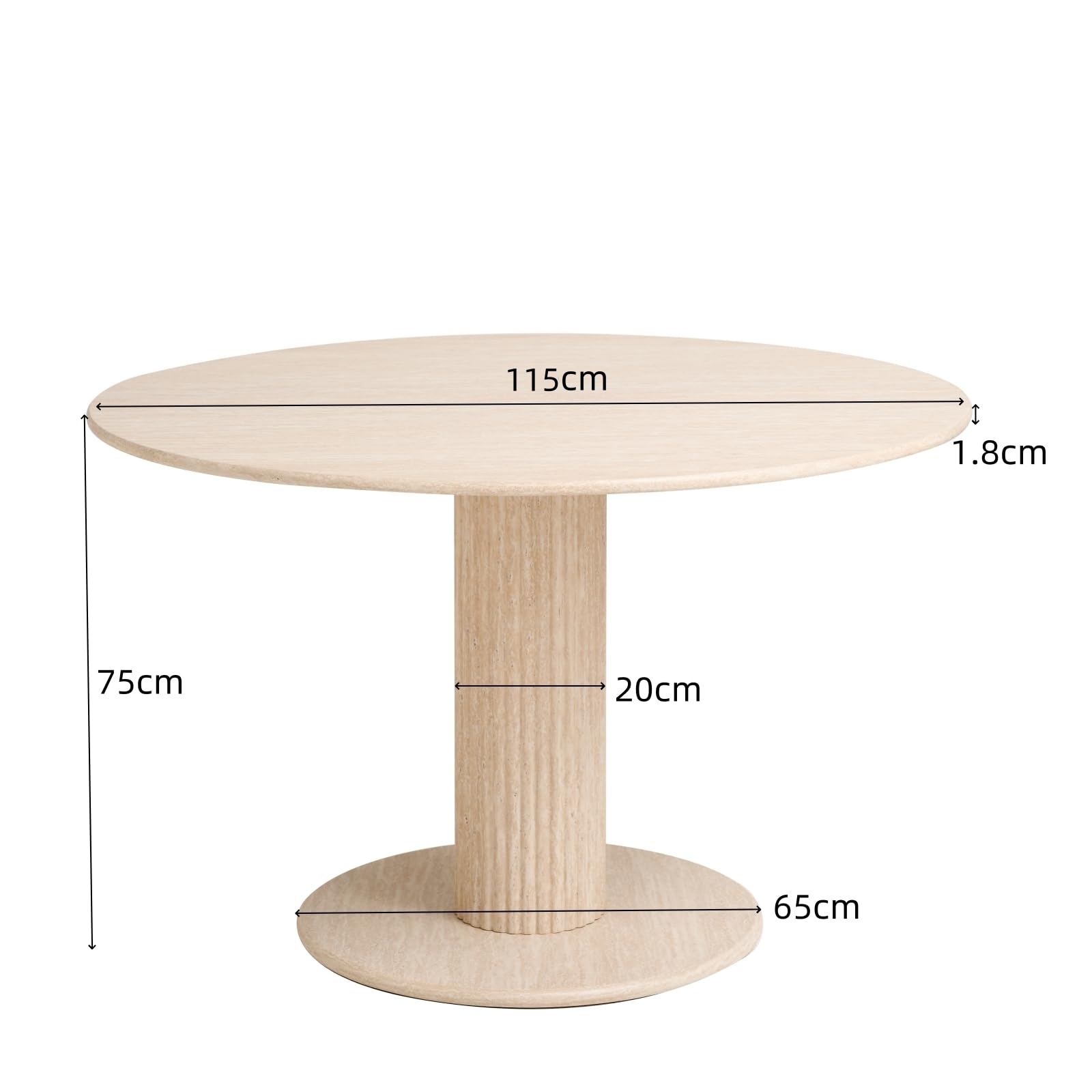 JZGORC Round Dining Table with Faux Marble Top