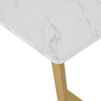 Sweiko Rectangular Dining Room Table with Marble Pattern