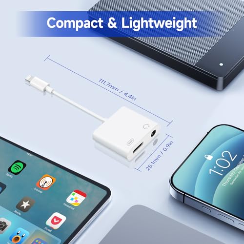 Seulliya 2-in-1 Charging & Audio Adapter for Iphone - Hi-res Sound