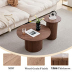 HJhomeheart Stackable Drum Style Coffee Tables Set