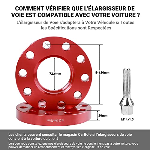 Carbole Wheel Spacer Adapters 5X120 20Mm - Enhanced Stability For Bmw