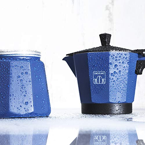 Cecotec - Cumbia Mokclassic 1200 Blue Coffee Maker, 600 ml, Induction Compatible, 12 Cups