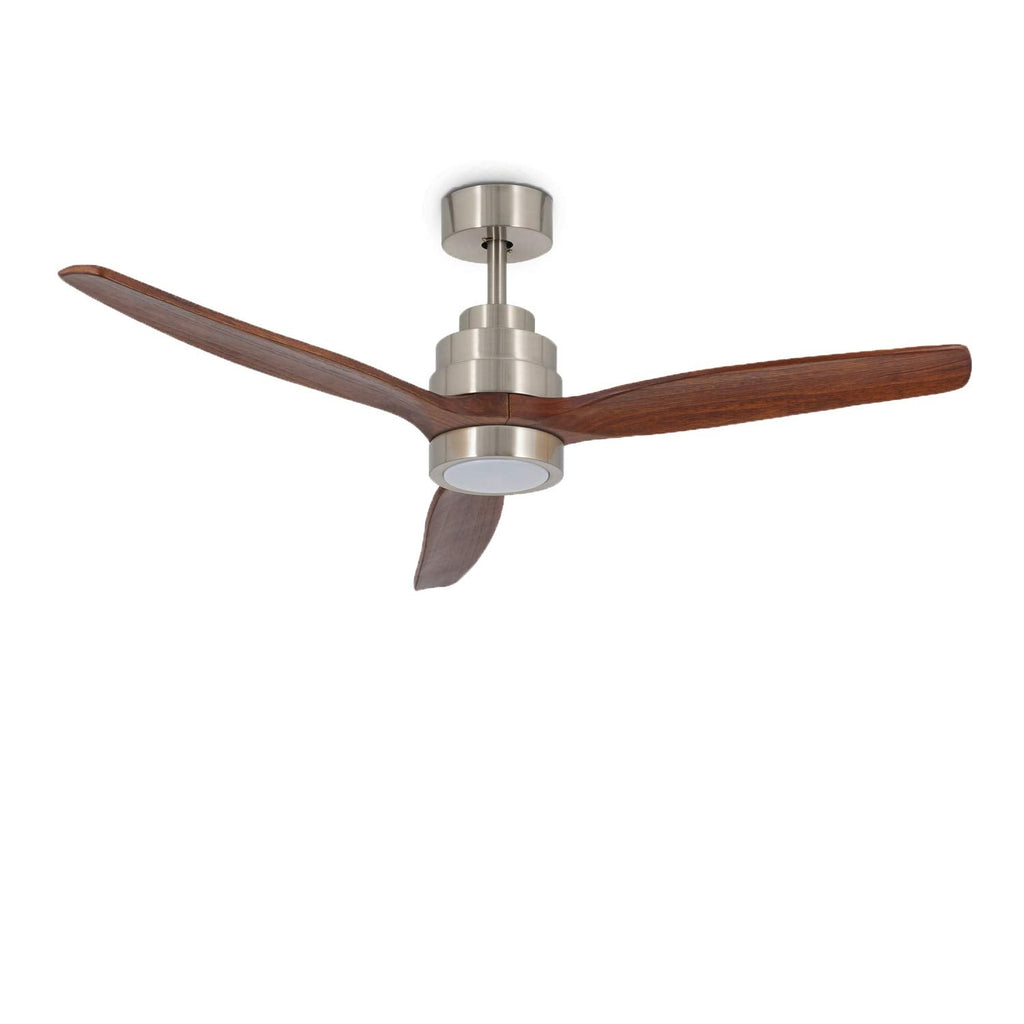 IKOHS Windlight Nickel Ceiling Fan with three blades and remote control