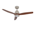 IKOHS Windlight Nickel Ceiling Fan with three blades and remote control