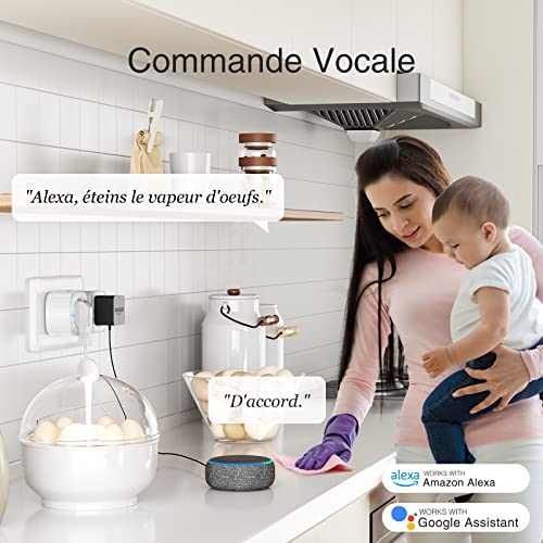 Ghome Smart Wifi Plug - Works With Alexa & Google Home - Space-saving Design
