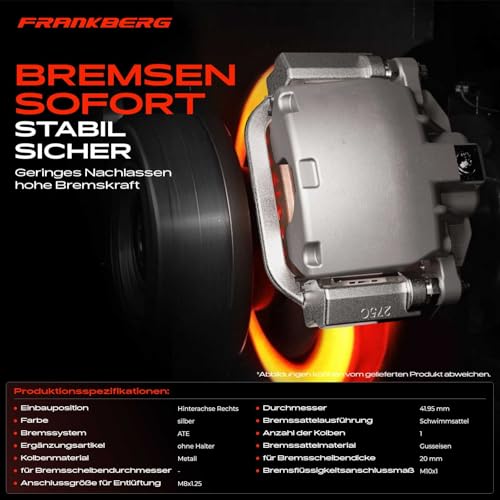 Frankberg Brake Caliper Rear Right - Compatible With 3 Series & 1 Series
