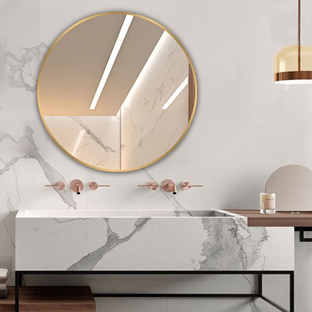 jshdufhuegfdbcngbg Wall Mounted HD Explosion-Proof Round Silver Mirror