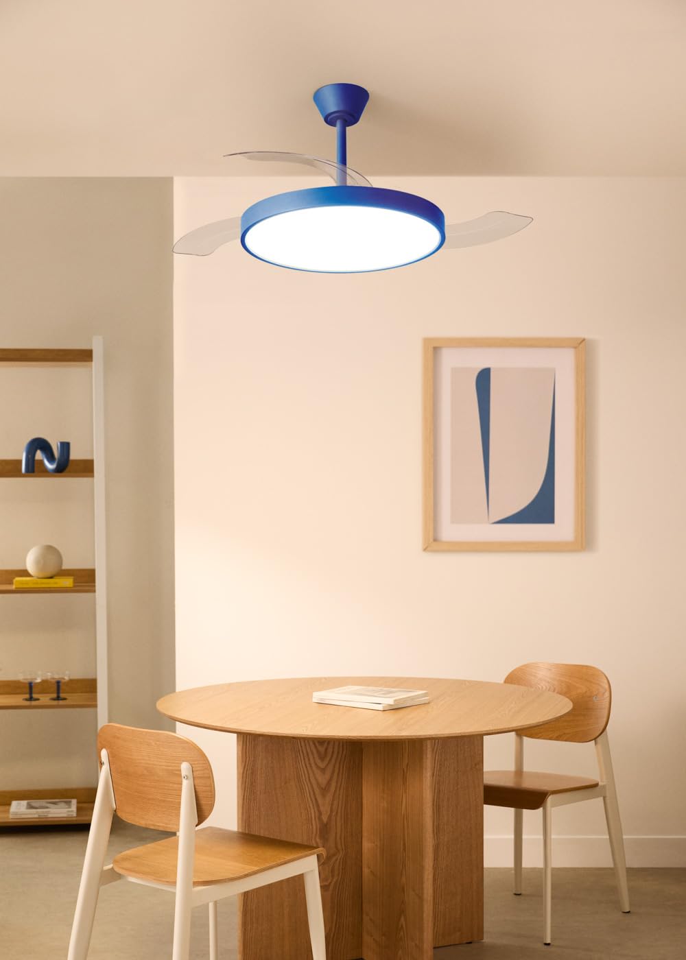 CREATE WIND CLEAR STUDIO M Ceiling Fan with Cobalt Blue Light
