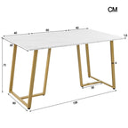 Sweiko Rectangular Dining Room Table with Marble Pattern