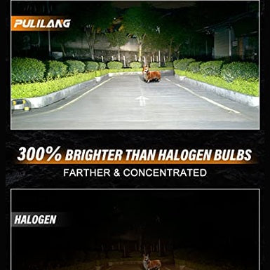 Pulilang H7 Led Headlight Bulbs - 55w 12000lm, 1:1 Size, Safer Night Driving