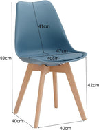 HJhomeheart Modern Dining Room Chairs Set of 4 with Removable Cushions
