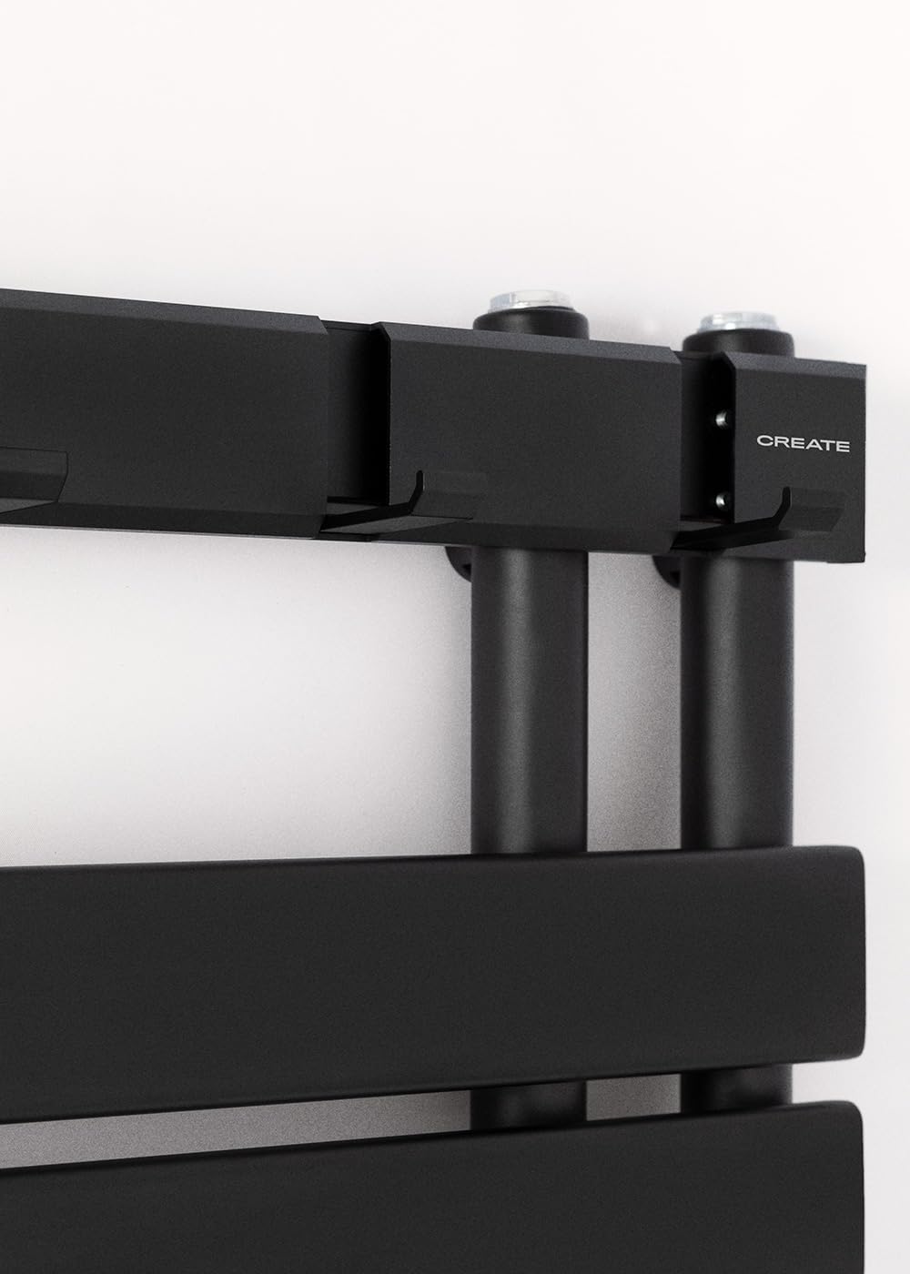 CREATE Electric Wall Towel Rack with Hooks, Black