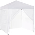 Outsunny 2x2m waterproof pop-up folding gazebo with 4 side walls, drain holes, and UV protection