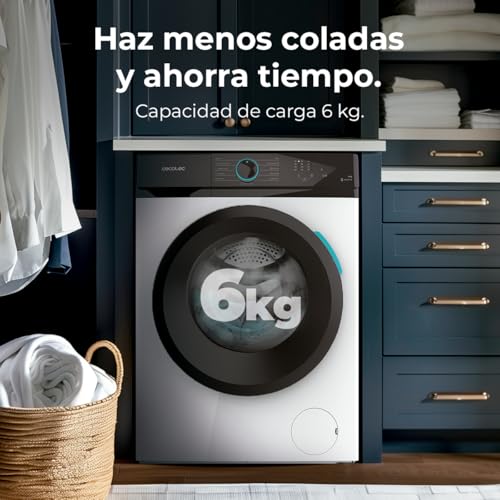 Cecotec Washing Machine 6 kg Front Load With Inverter & SteamMax