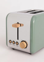 CREATE Retro Sage Green Toaster with 6 Power Levels