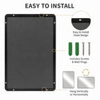 HIGHBATH Black Framed Rectangular Bathroom Wall Mirror