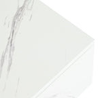 MURUL Marble Effect Veneer Two Door Coffee Table